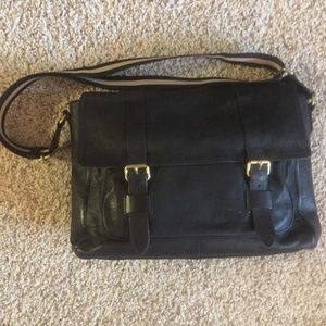 Banana Republic leather messenger bag